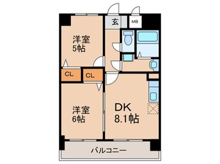 スカイシャトレ空港南の物件間取画像